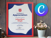 Appreciation certificate  – Canva template